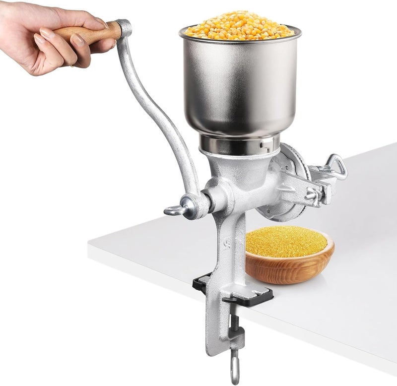 DIMEGON High Hopper Corn Grinder, Iron Grain Grinder Manual Coffee Grinder, Hand Grinder with Large Hopper for Barley Wheat Berries Coffee Chickpeas Pepper Dried Beans, Animals Feed Home Brewing - Image 1